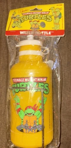 Vintage 1989 Teenage Mutant Ninja Turtles Water Bottle W/ Bike Mount Sealed BN💯