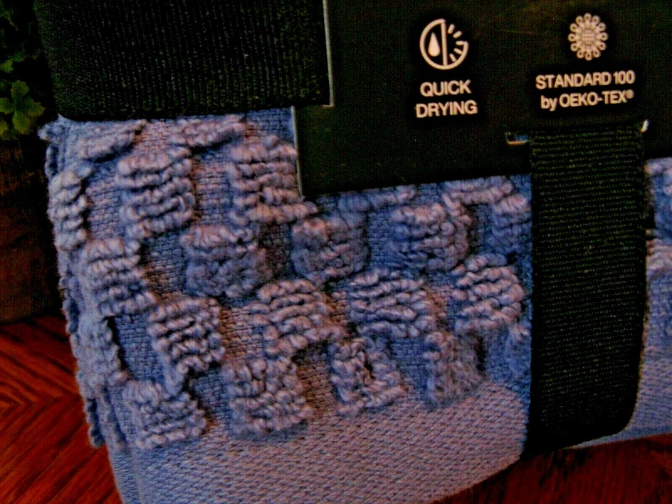 Nuevo Juego de 5 paños de algodón a rayas Donna Karan DKNY azul marino con prendedor blanco Foto 4 de 4