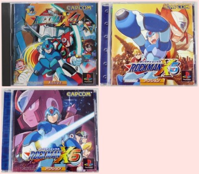 Rockman X4 X5 X6 Mega Man Set of 3 PS1 Playstation1 CAPCOM Japan Ver. 