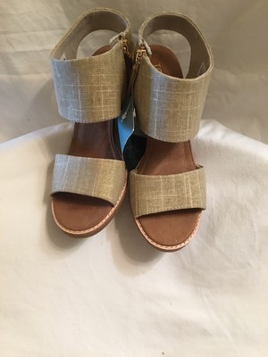 champagne metallic foil woven women's majorca cutout sandals