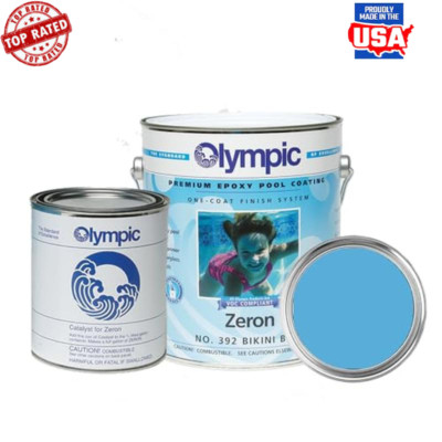Two-Part Epoxy Pool Paint One-Coat For Plaster Fiberglass Steel Aluminum New
