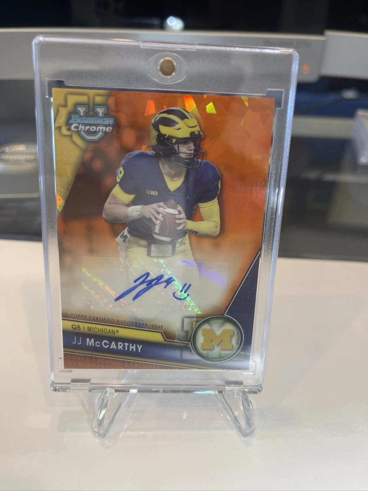 2023 Bowman U Chrome Sapphire JJ McCarthy Orange Sapphire Auto /25 🔥🔥🔥