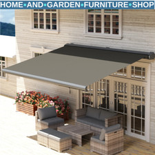 4 x 3m Electric Retractable Awning with Remote Full Cassette Garden Patio Canopy