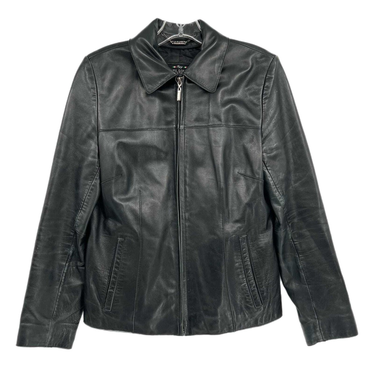 Wilsons Leather Black Zip-Up Jacket | Size S | eBay