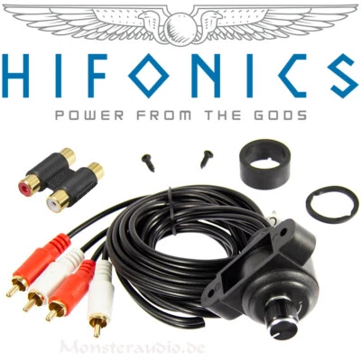 Hifonics HF-RC1 Universal Bassregler Cinch Kabel Fernbedienung Pegel Bassremote