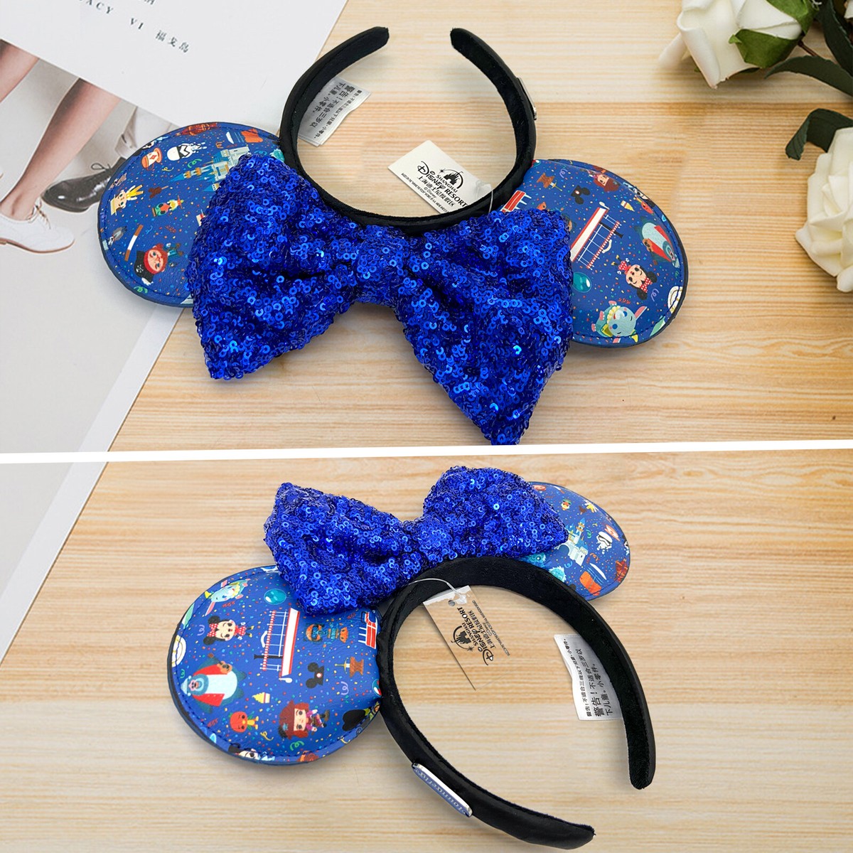 Disney Parks Loungefly Blue Chibidi Minnie Mouse Ears Headband US Disney Parks Loungefly Blue Characters Chibi Minnie Mouse  main image 4