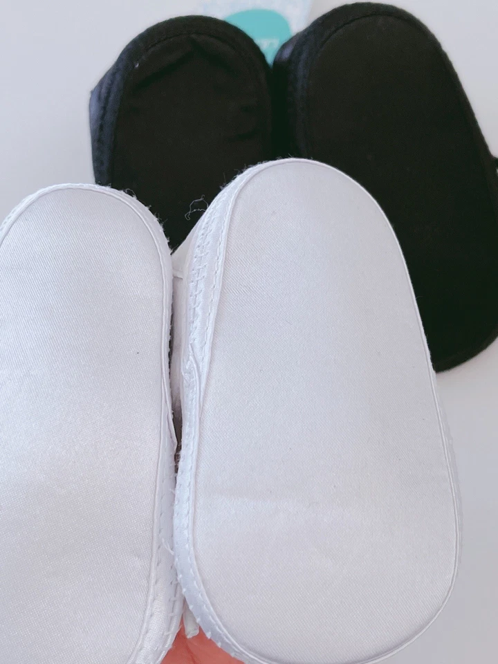 Baby Boy белый или черный крещение свадьбы официальный вечеринки атласный первый туфли - Изображение 4 из 4