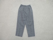 VINTAGE Norton McNaughton Pants 10 Womens Regular Black Pleated Houndstooth 90s