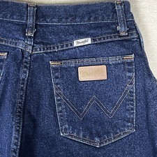 Vintage 80s Wrangler Jeans Womens 11/12 Dark Wash High Waist Tapered Leg 28x31