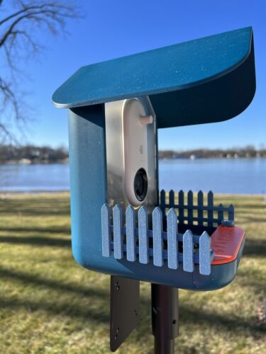 Bird Buddy Picket Fence Accessory In Blue - Afbeelding 1 van 4