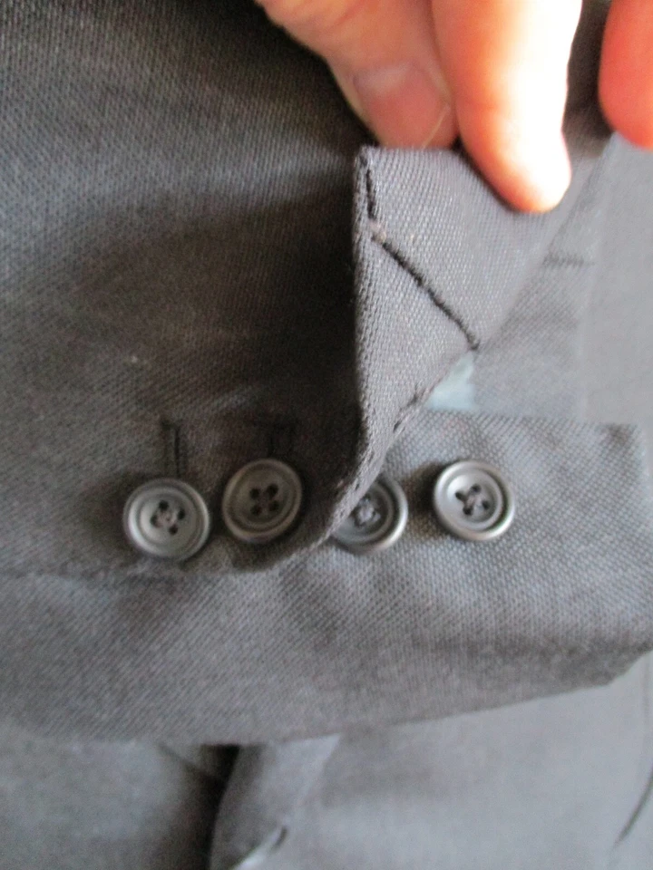 Richard Anderson Savile Row custom bespoke dark gray coat suit jacket 40R 38R - Image 3 of 4
