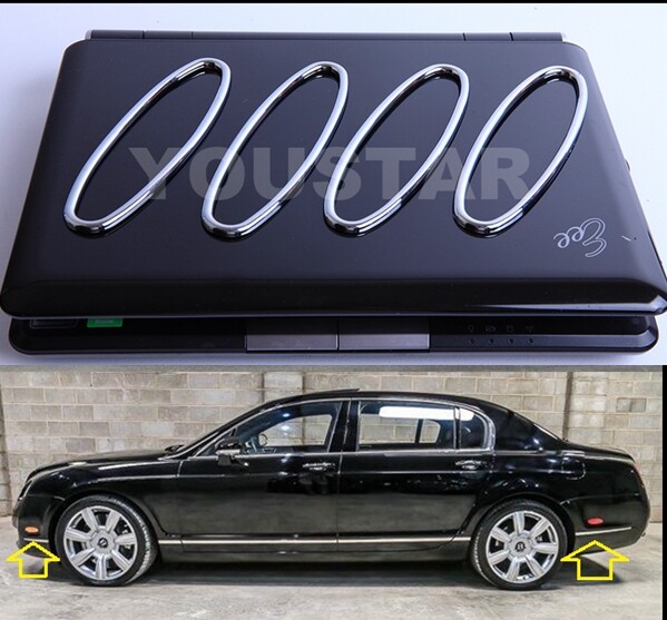 US STOCK x4 CHROME Side Marker Rims for Bentley Continental GT GTC Flying Spur