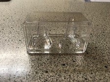 Championship Ring 2 Ring Case Crystal Clear Display Case w/2 Stands