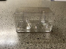 Championship Ring 2 Ring Case Crystal Clear Display Case w/2 Stands