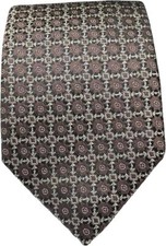 BISSE Necktie - Micro Fabric Men's Tie, Dark Patterned Tie, Men's Necktie