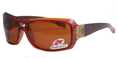 Anarchy Duplicity Sunglasses Dusk Stripe Frame Polarized Brown