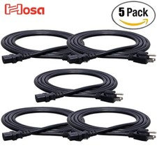 5-PACK Hosa PWC-401.5 IEC C13 to NEMA 5-15P Power Cord - 1.5 FT