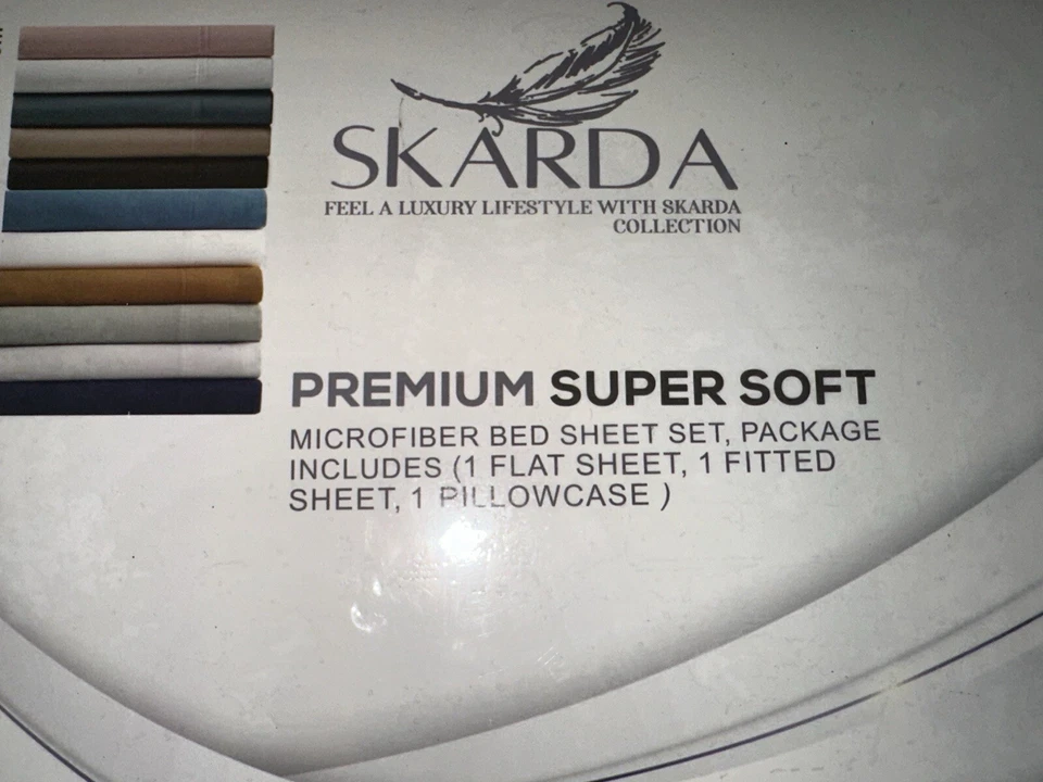 Skarda Microfiber Twin Bed Sheets 3 Piece One Flat One Fitted One Pillow Case  - Image 4 of 4