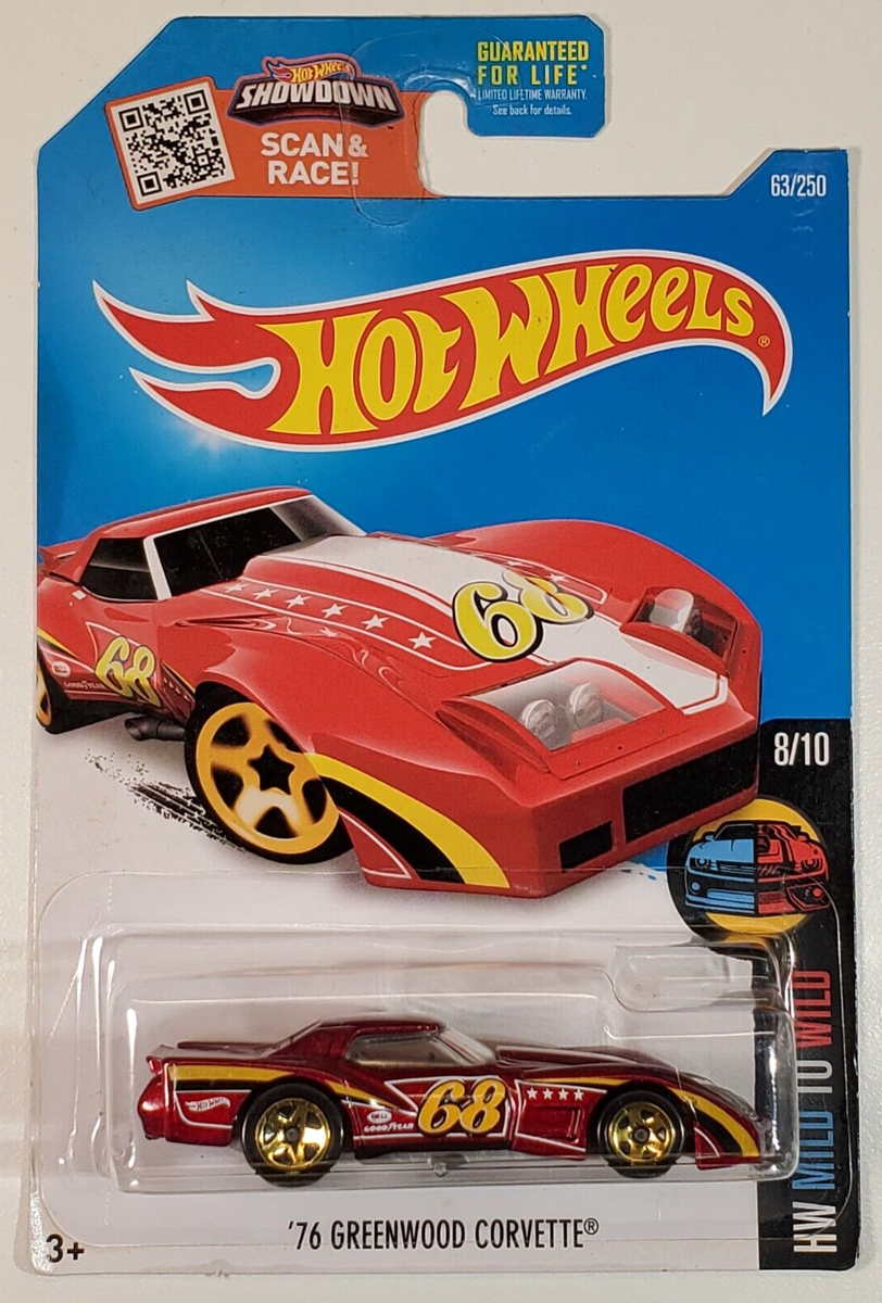 2016 Hot Wheels Red Metallic '76 Greenwood Corvette Race Car 63