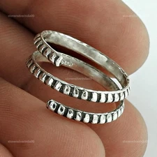 925 Solid Sterling Silver Jewelry Cocktail Adjustable Ring Size Adjustable A15