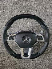 MERCEDES E CLASS W212 09-12 LEATHER,FLAT TOP & BOTTOM STEERING WHEEL A2124600118