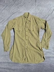 Vintage 40s WWII 1944 USMC Khaki Cotton Utility Shirt R-2505 Fordham Military