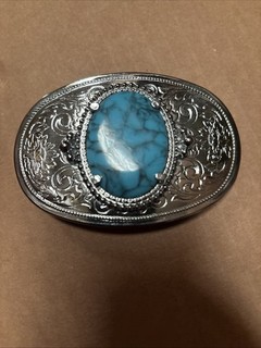 Vintage Torquoise Western Belt Buckle