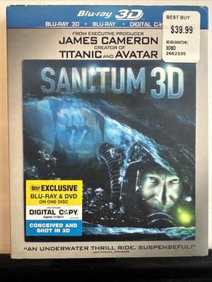 Sanctum 3D +Blu-Ray/DVD Rare OOP James Cameron With Slipcover