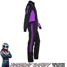 K1 RaceGear Challenger Racing Suit Kid's and Adult Sizes SFI 3.2A/1 Black/Purple