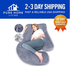 58-Inch U-Shaped Pregnancy Pillow: Comfort Support for Expecting Mothers