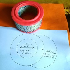 FILTRO ARIA PER CARBURATORE DELLORTO  GILERA GIUBILEO 124 5V /175/202 MAI USATO