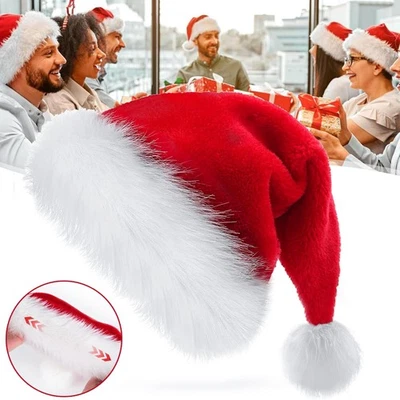 MARKENLOS Weihnachtsmützen Erwachsene Nikolausmütze Plüsch Unisex Kappe Warm Dicker Mützen