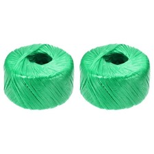 2 Rolls Polyester Nylon Plastic Rope Twine, 100m/328ft Plastic Rope, Green