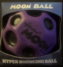 Waboba Moon Ball Purple  Black Hyper Bouncy Ball New Kids Toys