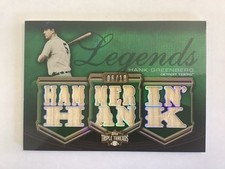 2010 TOPPS TRIPLE THREADS HANK GREENBERG GREEN  RELIC LEGENDS BASEBALL CARD /18 