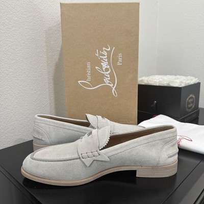 Christian Louboutin Penny Loafer Suede Gray 44 | eBay display picture 2