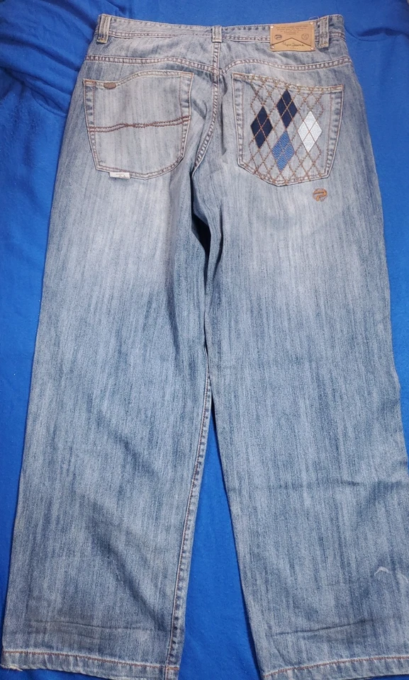 Pantalones de mezclilla holgados vintage Pepe Jean London para hombre talla 38 bordados Foto 4 de 4
