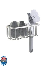 SunnyPoint NeverRust Deluxe Kitchen and Bathroom Sink Sponge Holder Organizer