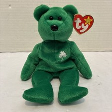 New w/Tags Ty Beanie Baby Erin the Green Bear w/Shamrock