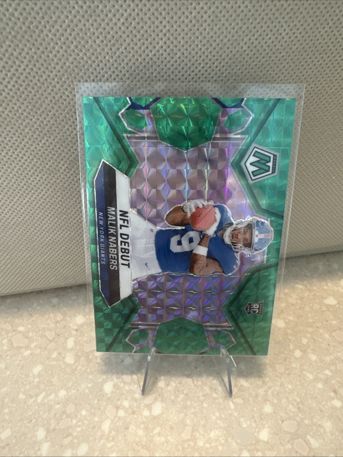 2024 Panini Mosaic - NFL Debut Malik Nabers #284 Green Mosaic Prizm (RC)