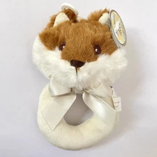 Bearington Lil' Fritz Fox Plush Stuffed Animal Baby Ring Rattle Soft Toy NWT