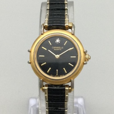 Caravelle By Bulova Womens Watch 23mm Black Dial Gold Tone  display picture 2