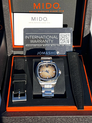 MIDO Multifort TV Automatic Black Dial 35x34.2mm 100m Date Full Set + Straps