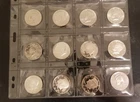 LOT OF 12  DIFFERENT YEARS & MINTS JFK HALF DOLLAR COINS  6 PROOF & 6 CLAD COINS
