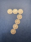 Lot of 7 Coins Mercury Silver Dimes 1918 S Mint  Beautiful Lot See Pics #31