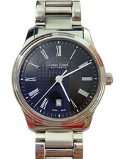 Louis Erard Heritage Date Automatic Analog Watch Stainless Black Dial Excellent