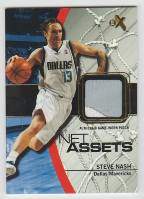STEVE NASH 2003-04 SkyBox E-X Net Assets Patch #SN-NAP /75 GAME WORN Jersey Card