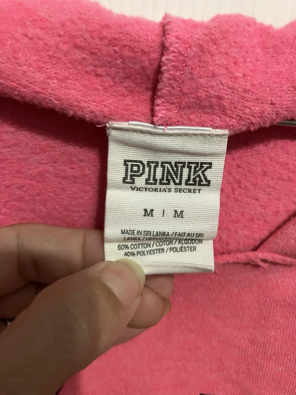 UNDERCOVER Felpa con cappuccio Victoria Secret rosa caldo taglia M