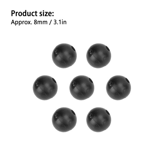 (Schwarz) 50 Stück 8mm Space Beans Set Silica Gel Angelschnur Stopper Kollis NS - Bild 6 von 24