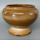 Vintage Frankoma Mid-Century Modern Plainsman Brown Flower Pot Planter USA made